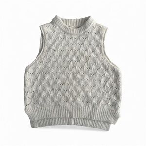 Cable Knit Cream Sweater Vest size S